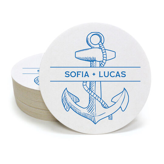 Anchor Round Coasters
